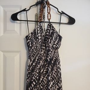NWT GUESS Leopard Halter Top Sz S